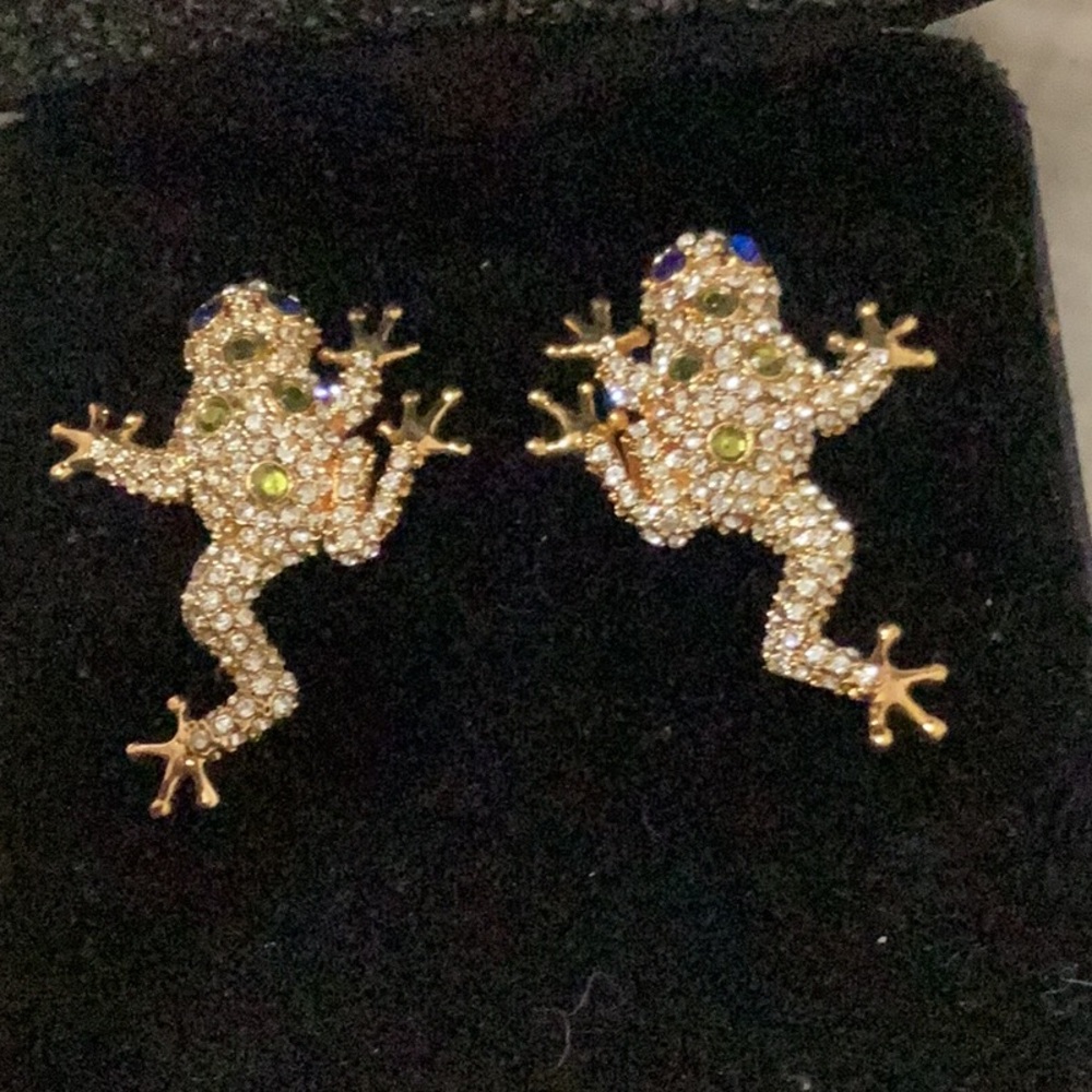 Frog earrings real